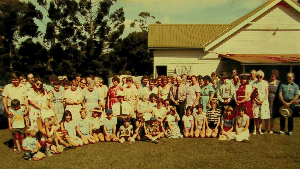 Old group photo at Mapleton Hall