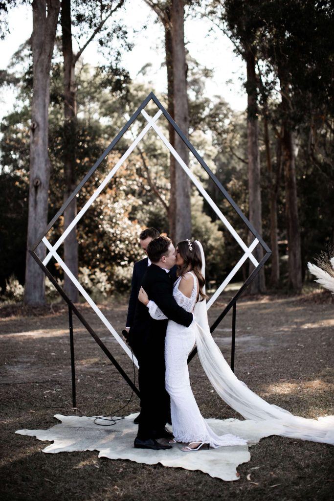 Wedding ceremony at Mapleton Hall